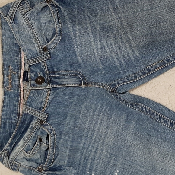 Distressed Jeans  Faded blue Bootcut Amethyst Size 9 - Picture 4 of 14